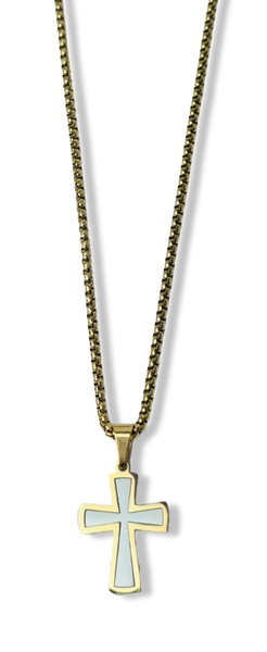 COLLAR WATERPROOF CRUZ BICOLOR DORADO