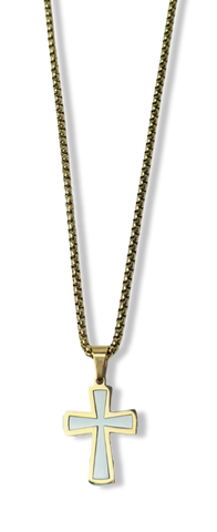 COLLAR WATERPROOF CRUZ BICOLOR DORADO