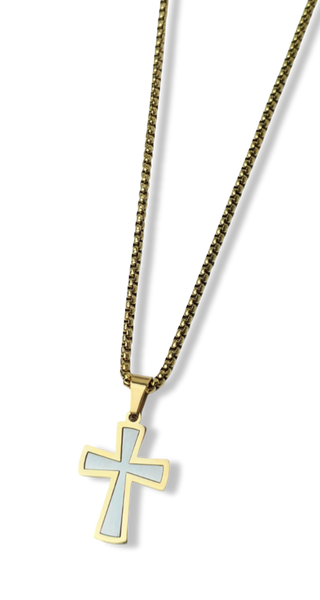 COLLAR WATERPROOF CRUZ BICOLOR DORADO