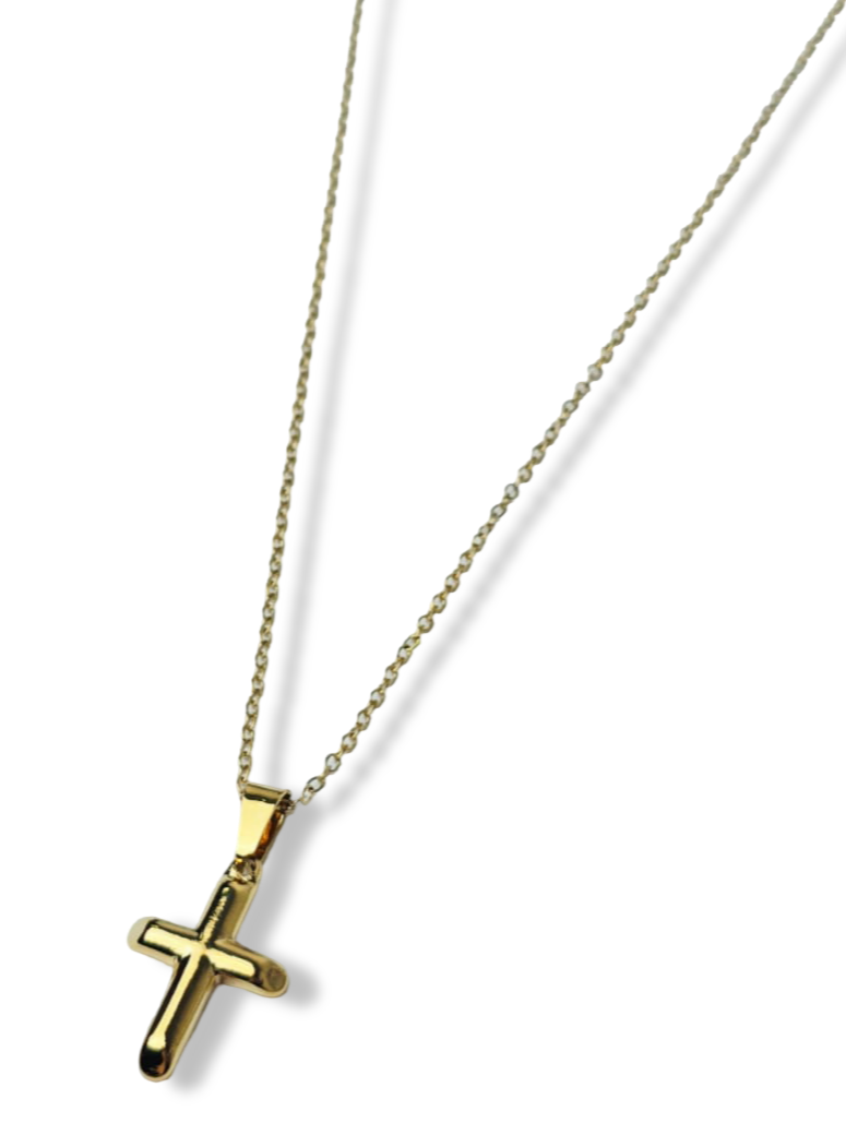 COLLAR WATERPROOF CRUZ CLÁSICO DORADO