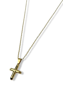 COLLAR WATERPROOF CRUZ CLÁSICO DORADO