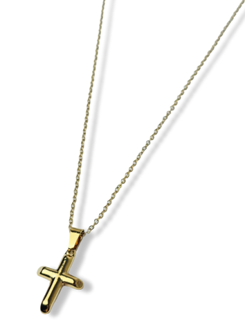 COLLAR WATERPROOF CRUZ CLÁSICO DORADO
