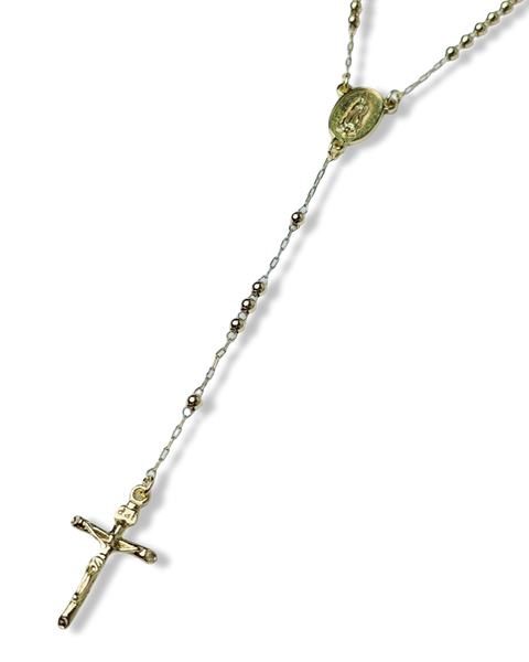 COLLAR ROSARIO VIRGEN DE GUADALUPE DORADO