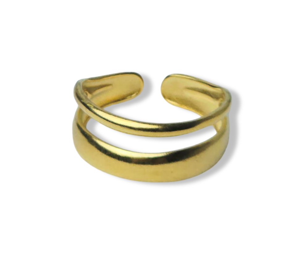 ANILLO WATERPROOF DOBLE DORADO