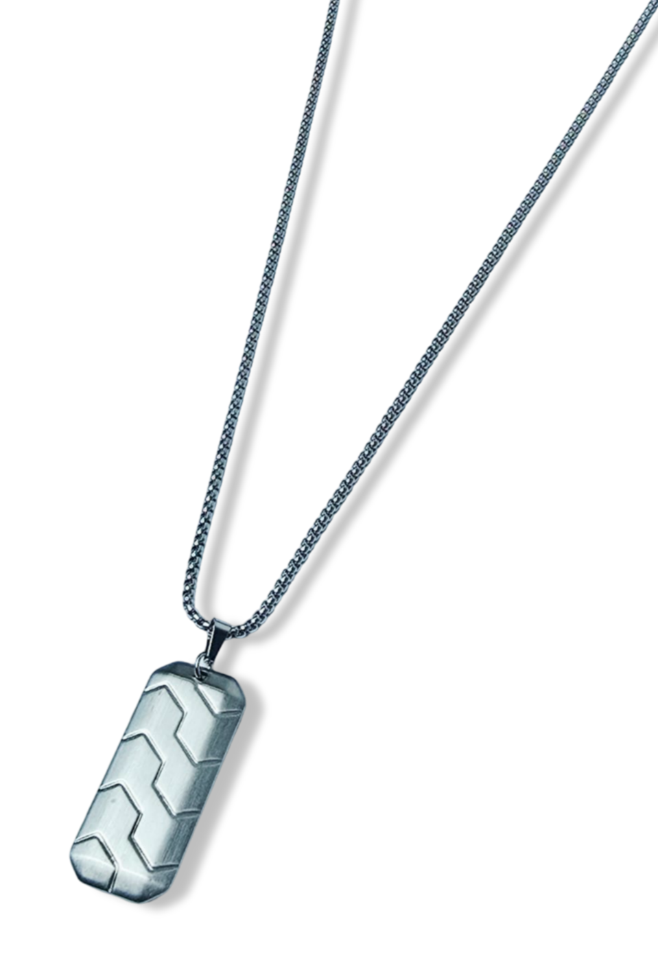 COLLAR WATERPROOF PLACA PLATEADO