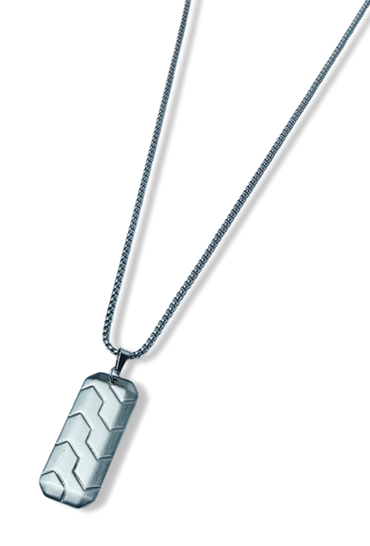 COLLAR WATERPROOF PLACA PLATEADO