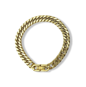 PULSERA WATERPROOF ESLABÓN MEDIANO DORADO