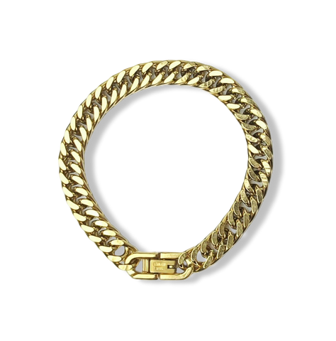 PULSERA WATERPROOF ESLABÓN MEDIANO DORADO