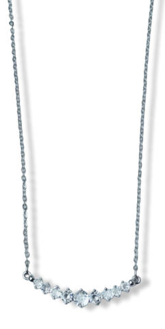 COLLAR CIRCONIAS PLATEADO