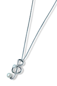 COLLAR CLAVE DE SOL PLATEADO