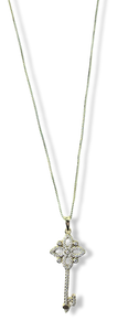 COLLAR LLAVE Y CIRCONIAS DORADO
