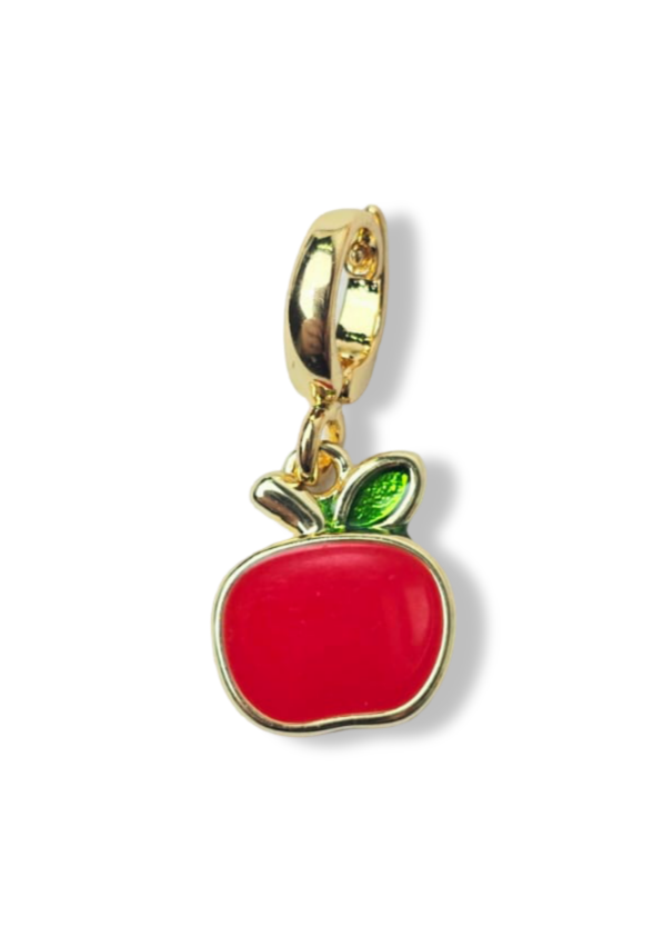 DIJE MANZANA ROJA DORADO