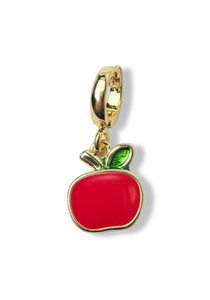 DIJE MANZANA ROJA DORADO