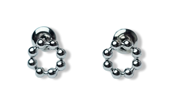 ARETE CIRCULO DONITA PLATEADO