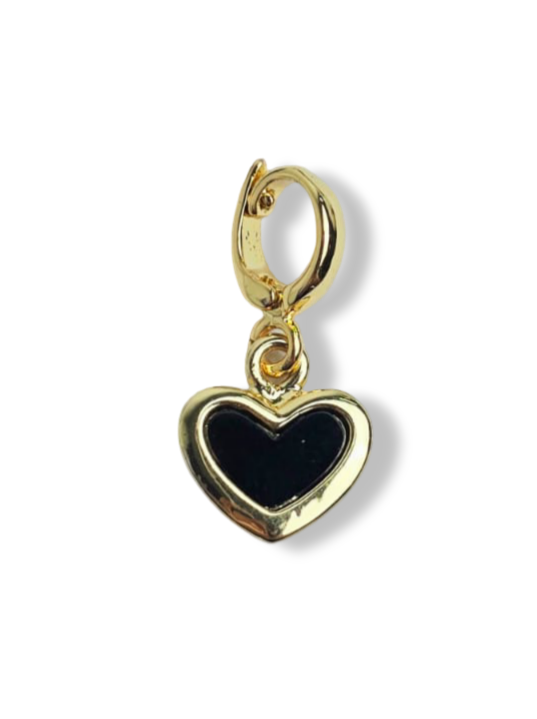 DIJE CORAZON Y RESINA DORADO