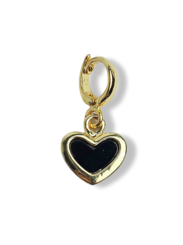 DIJE CORAZON Y RESINA DORADO