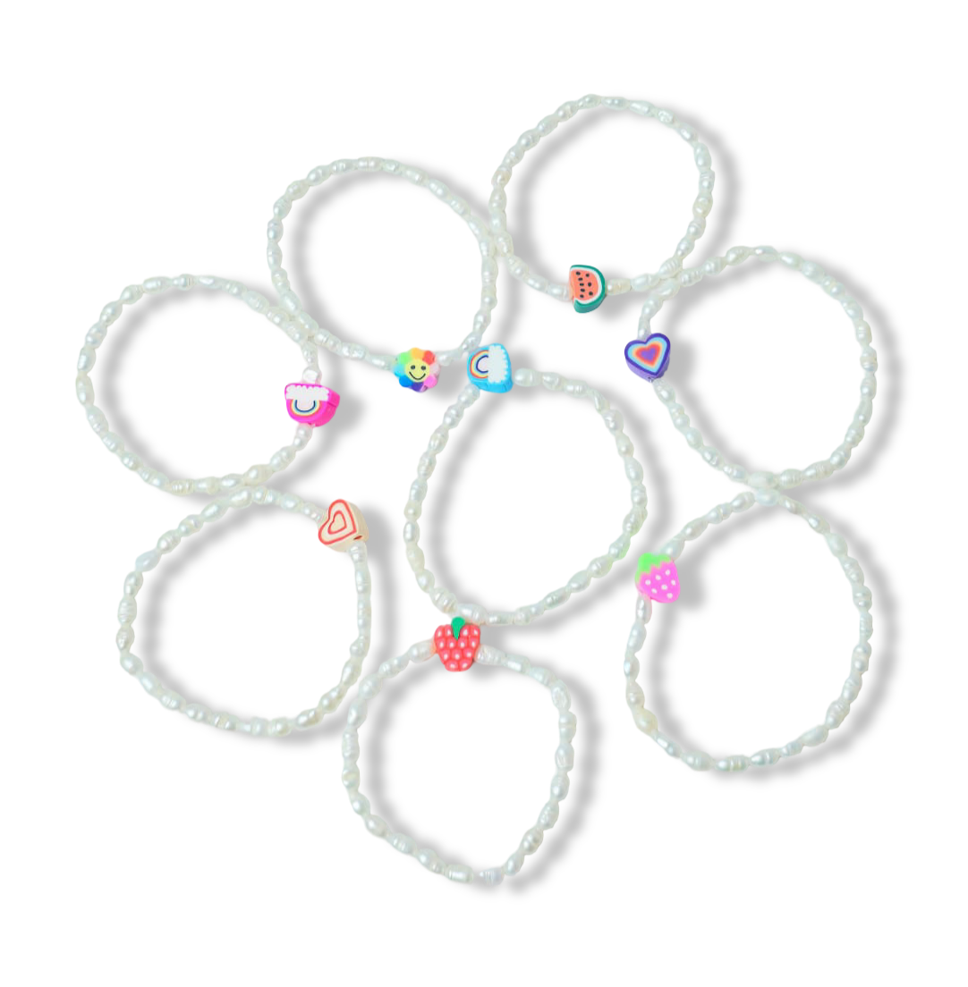 PULSERA PERLA ARROZ COLORES KIDS