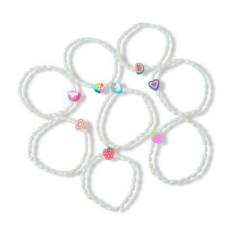 PULSERA PERLA ARROZ COLORES KIDS