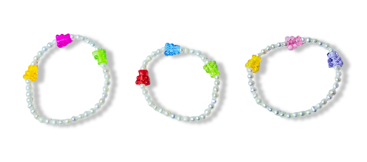 PULSERA OSITO DE GOMA PERLA IRREGULAR KIDS