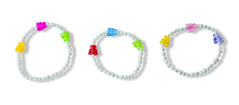 PULSERA OSITO DE GOMA PERLA IRREGULAR KIDS