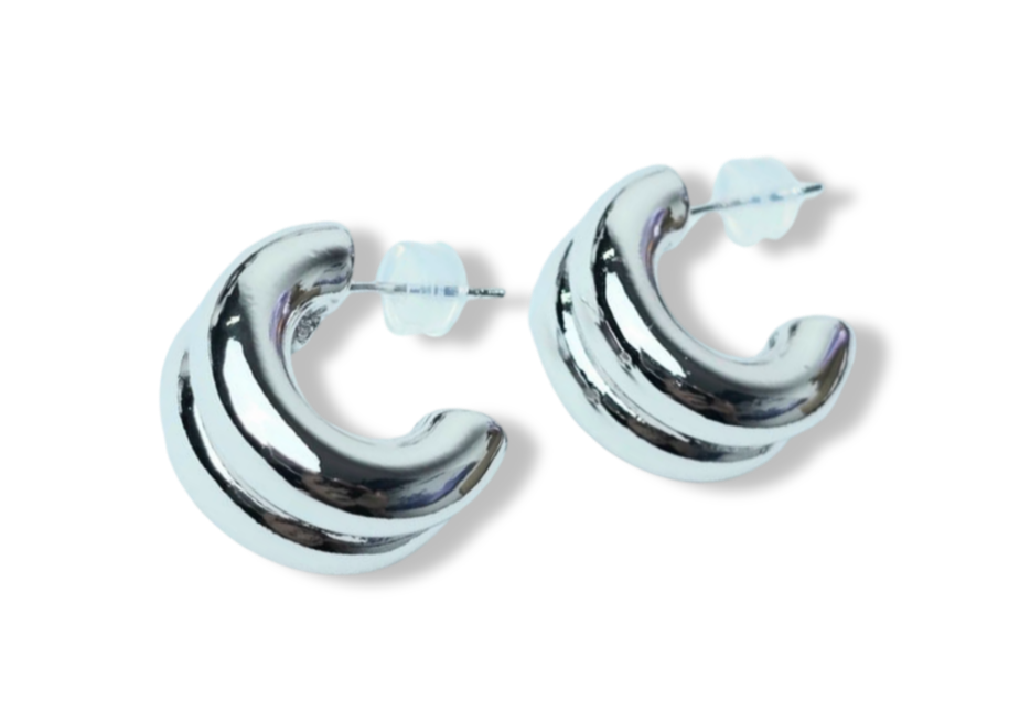 ARETE ARRACADA DOBLE PLATEADO