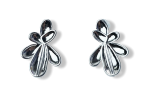 ARETE FLOR AZALEA PLATEADO