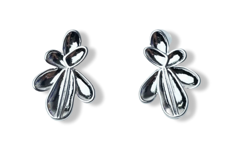 ARETE FLOR AZALEA PLATEADO