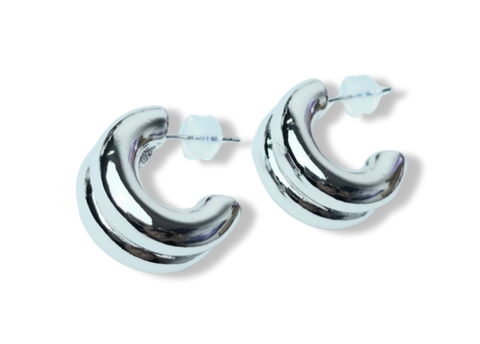 ARETE ARRACADA DOBLE PLATEADO