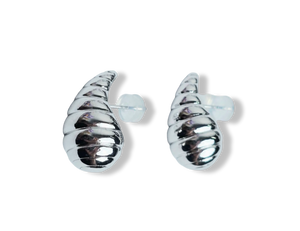 ARETE GOTA COLMENA PLATEADO