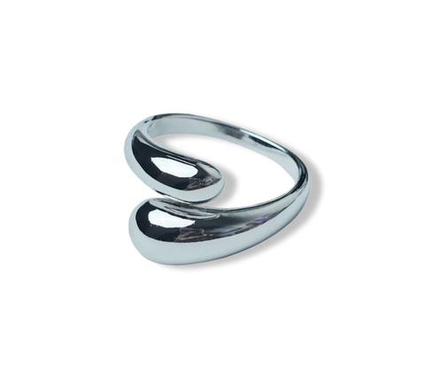 ANILLO GOTA AJUSTABLE PLATEADO