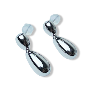 ARETE MINI OVALO CHUNKY PLATEADO
