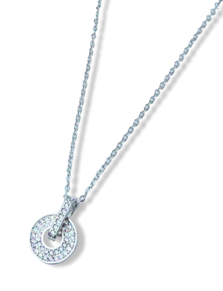 COLLAR CIRCULO CORCONIA PLATEADO