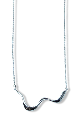COLLAR ONDA PLATEADO