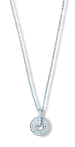 COLLAR CIRCULO CORCONIA PLATEADO