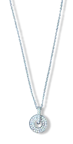 COLLAR CIRCULO CORCONIA PLATEADO