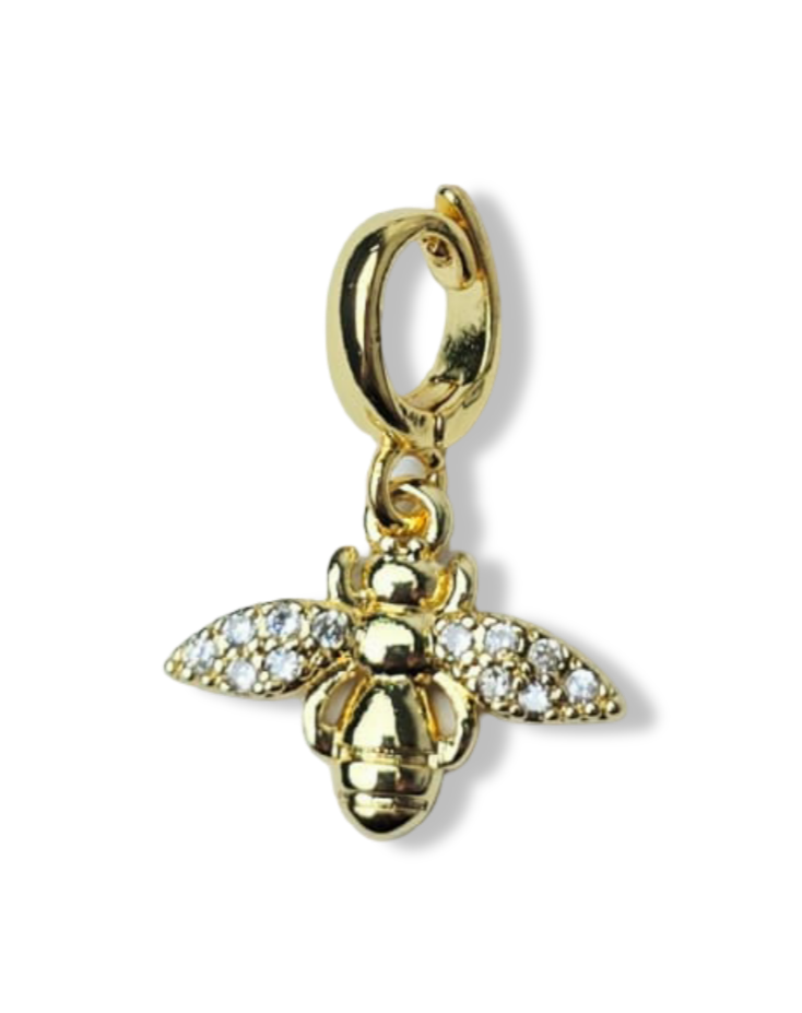 DIJE AVISPA CIRCONIA DORADO