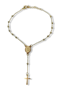 PULSERA ROSARIO SAN BENITO WATERPROOF DORADO