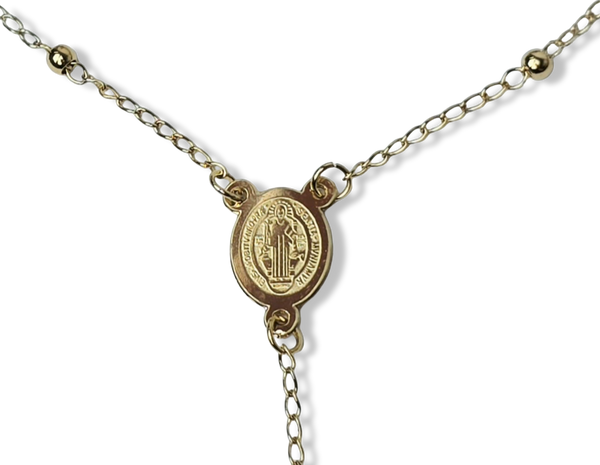 PULSERA ROSARIO SAN BENITO WATERPROOF DORADO