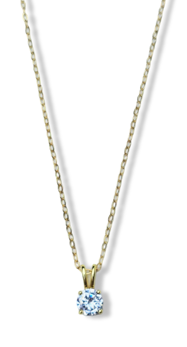 COLLAR DOT BLANCO DORADO