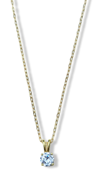 COLLAR DOT BLANCO DORADO