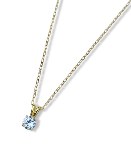 COLLAR DOT BLANCO DORADO