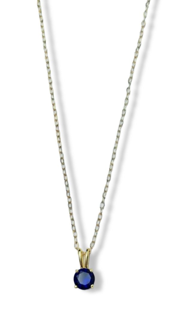 COLLAR DOT AZUL MARINO DORADO