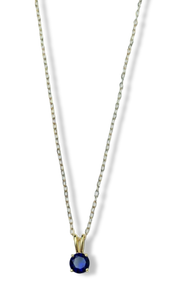 COLLAR DOT AZUL MARINO DORADO