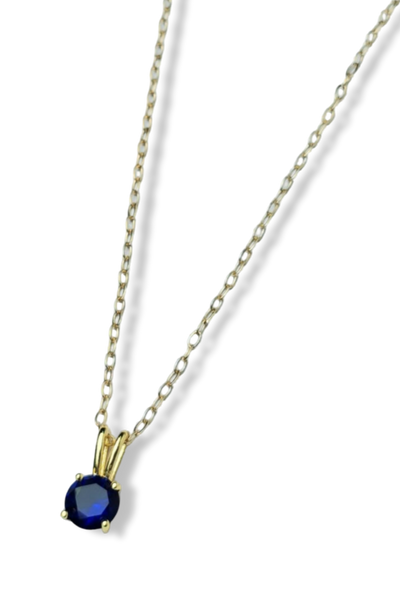 COLLAR DOT AZUL MARINO DORADO