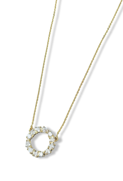 COLLAR ESPIRAL DE CIRCONIAS DORADO