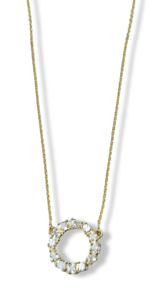 COLLAR ESPIRAL DE CIRCONIAS DORADO