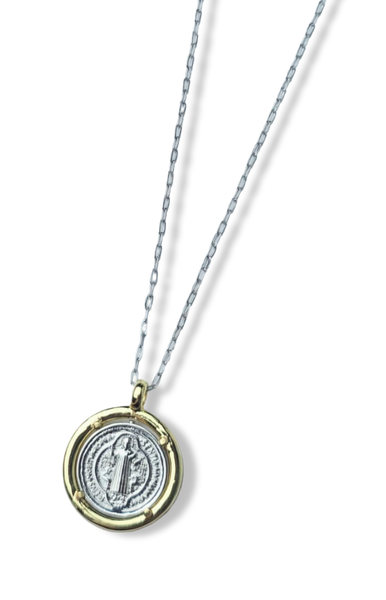 COLLAR BICOLOR SAN BENITO PLATEADO