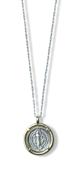 COLLAR BICOLOR SAN BENITO PLATEADO