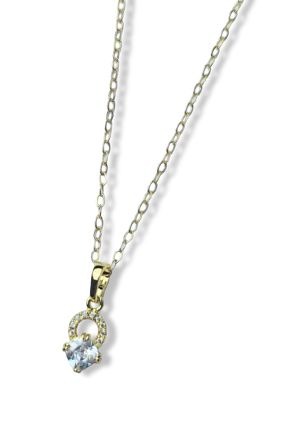 COLLAR DOT Y CIRCONIAS DORADO