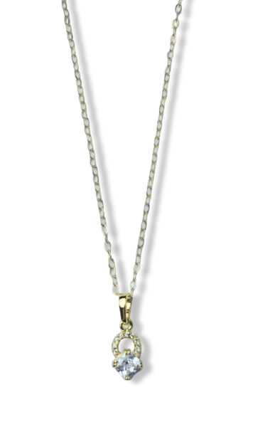 COLLAR DOT Y CIRCONIAS DORADO